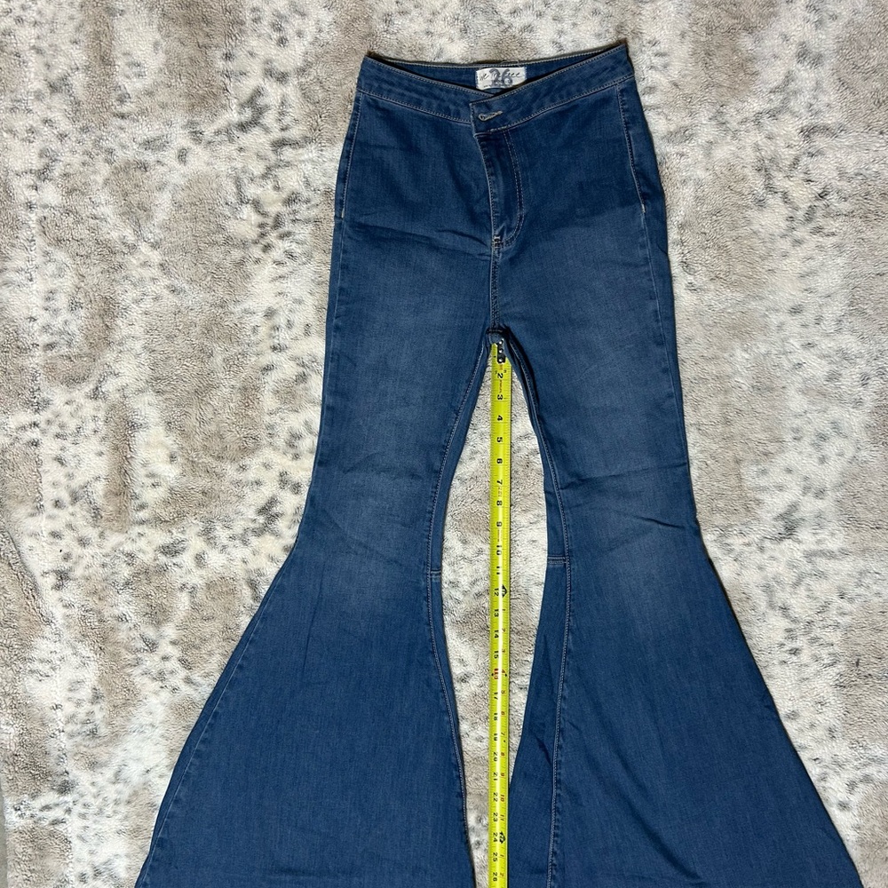 Free People Just Float on Indigo Flare Jeans